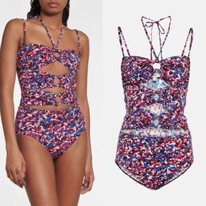NEW ISABEL MARANT Stiza In Multicolored Floral Swimsuit Beach Pool Cruise Summer